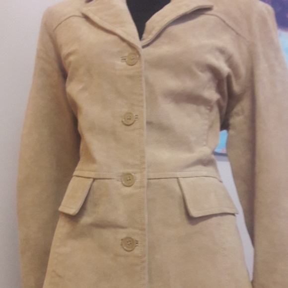 Style & Co./ Tan/ Suede Coat - Picture 2 of 8